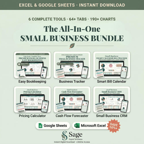 Small Business Bundle - Excel and Google Sheets digital download