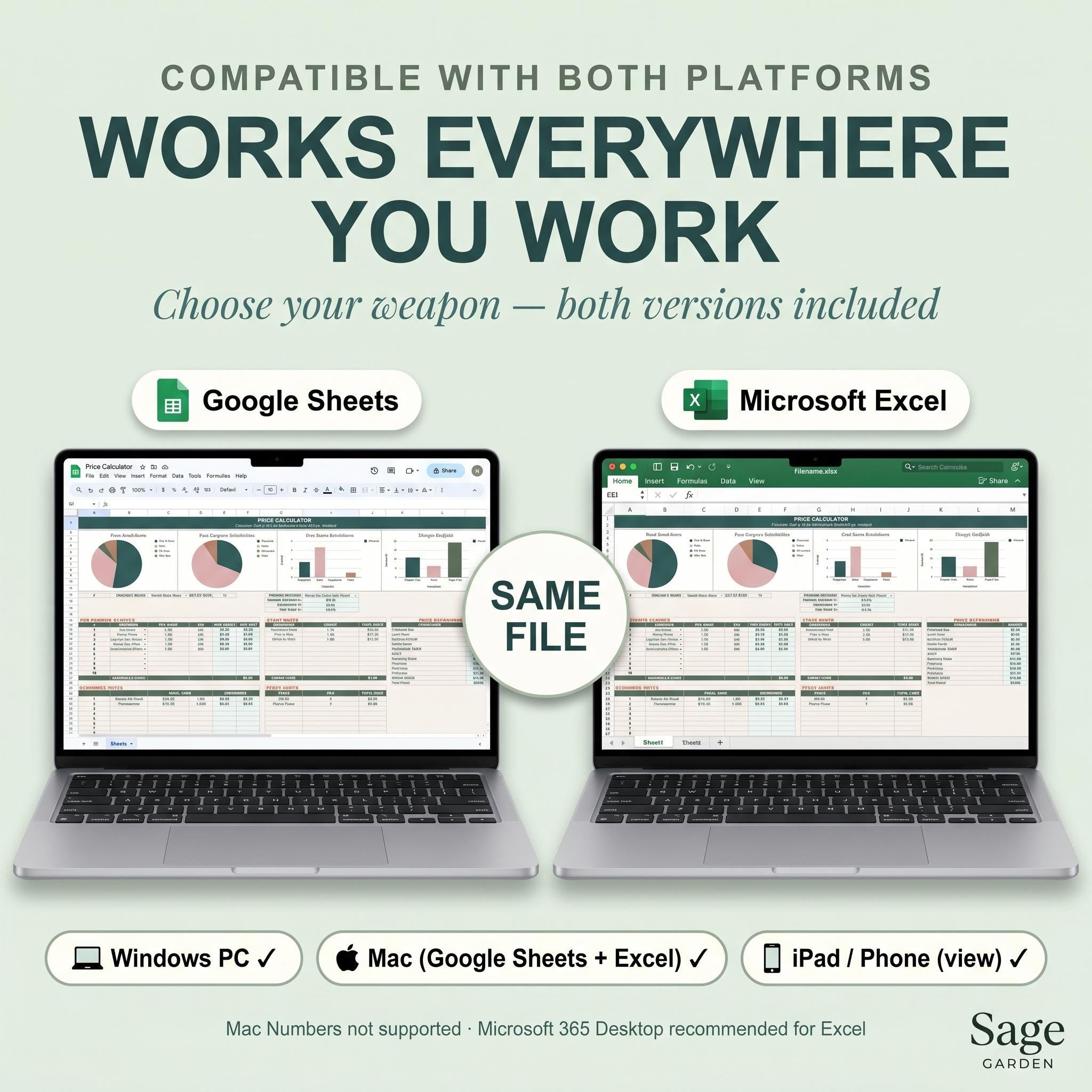 Small Business Bundle - desktop, tablet and mobile preview