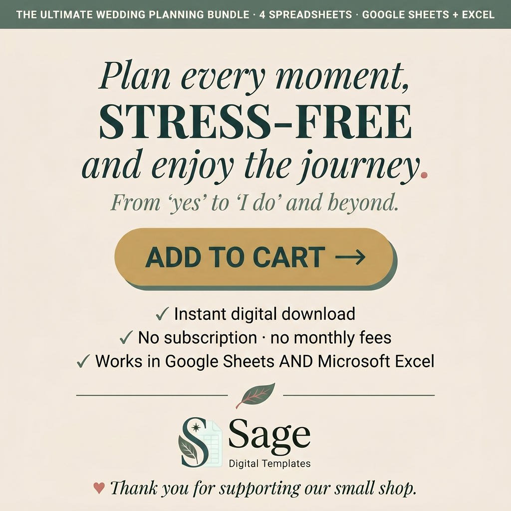 Add the Ultimate Wedding Planning Bundle to cart — instant digital download